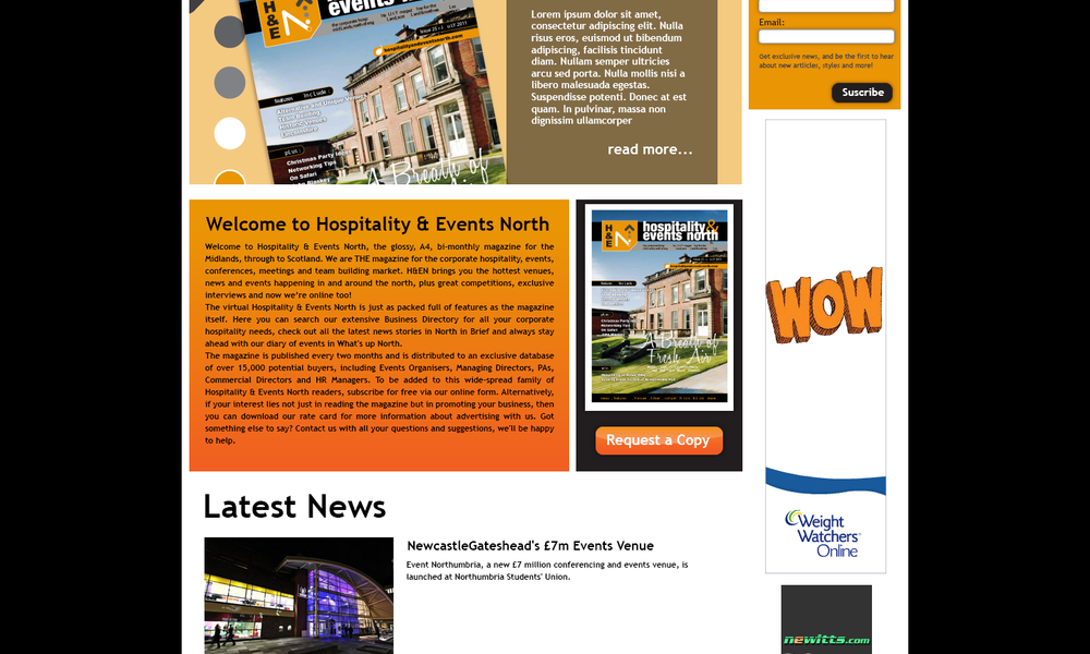 Hospitality Events North - WebAssistStudio